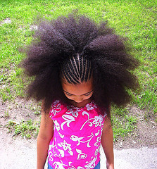 Girl in Pink With Beautiful Hair Braids creative commons